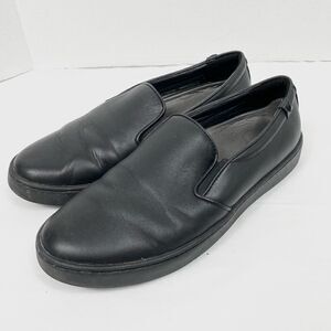 Vionic Mahoney Avery Black Leather Occupational Slip On Shoes